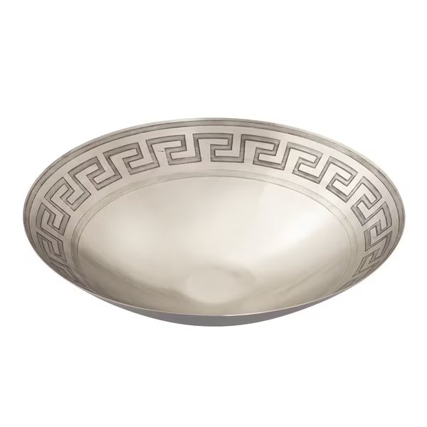 Greek Key Centerpiece Bowl, Nickel, Elk Home, Mfr#: H0807-10670